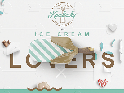 Kandinsky Ice Cream Lovers brand brand design branding design icecream identity design logo logotype mark vector