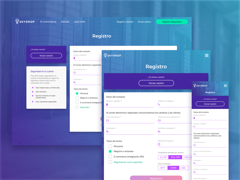 Web Responsive Registration ui design registration responsive web design