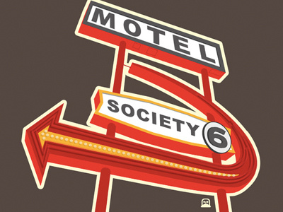 S6 Tee Collaboration Project hotel motel sign society6 vintage