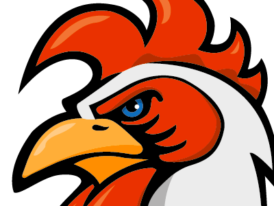Rooster Mascot cock logo mascot rooster team sport
