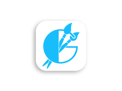 app icon "Gallery" app application art artist association of artists blue brush g gallery icon inspiration logo