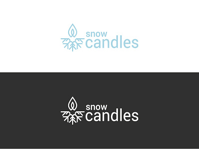 SnowCandles logo branding candles concept design flame graphic design logo logotype sign snow snowflame symbol