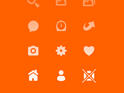 Tasty Icons camera comment duration home icon photos product profile