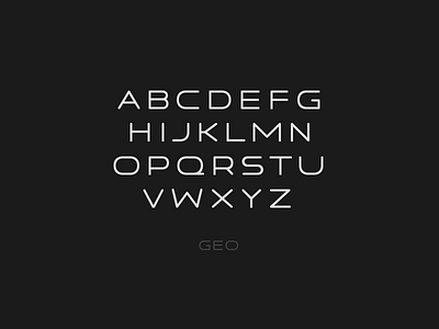 Geo - Uppercase font proportional uppercase