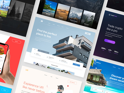 Landing Pages grid landing pages practice ui