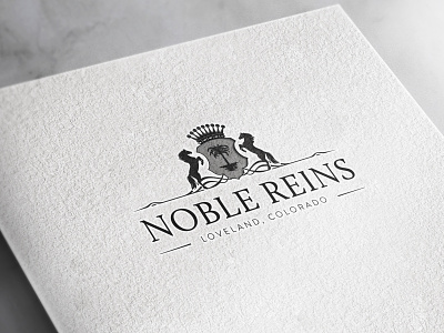 Noble Reins Logo boarding graphic design horse logo