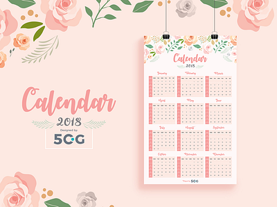 Free One Page Printable 2018 Calendar Design Template 2018 2018 calendar 2018 calendar designs 2018 calendar templates calendar calendar 2018 calendar 2018 templates calendar template free templates freebie templates