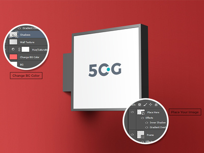 Free Branding Signboard PSD Mockup