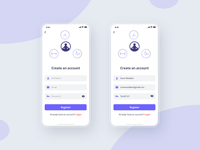 10 Days Design Challenge - Day 2 - Fitness App Signup