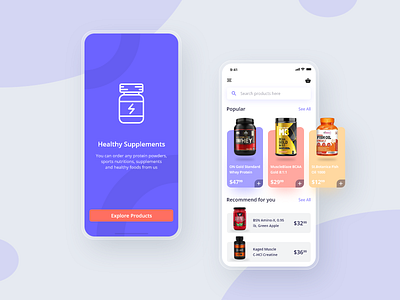 10 Days Design Challenge - Day 9 - Fitness App E-Commerce Screen