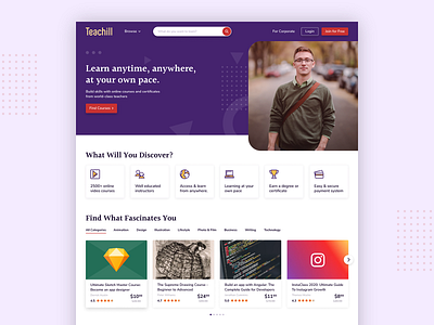 Teachill Website Landing Page design
