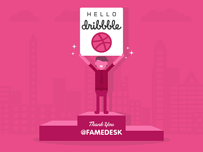 Hello Dribbble! First Shot! app debut design illustrator photoshop vector