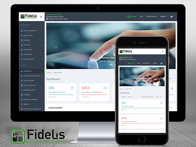 Fideliscm Admin Site Design analytics backend css dashboard design html photoshop ui web website