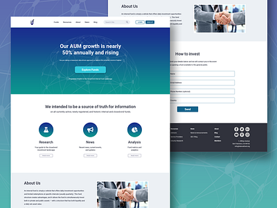 Interval Funds - Home Page Design bootstrap css design fund html photoshop ui ux web website