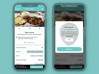 PopOpps Customer iPhone App UI - Deal Redeem