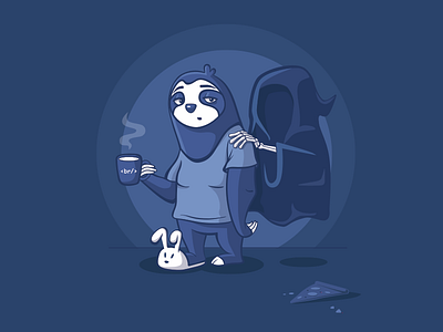 Deadline is coming... deadline designer illustration it sloth