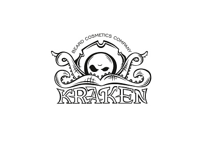 Kraken Logo beard brand cosmetics kraken logo octopus pirate typography