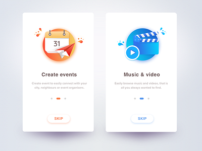 Onboarding calendar events illustrations intro music onboarding paper plain video