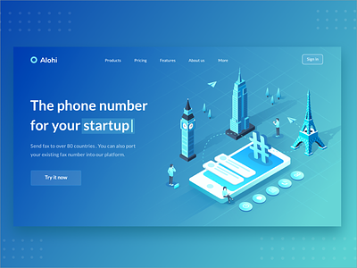 Web Page app big ben city communicate connect connection features illustration isometric isometry landing message new york number page paris people phone smartphone startup