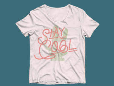Stay Cool Shirt cactus design fashion design screen print shirt design typography