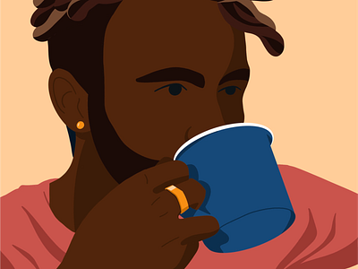 Coffee Moment coffee digital illustration editorial illustration illustration procreate sleep tea