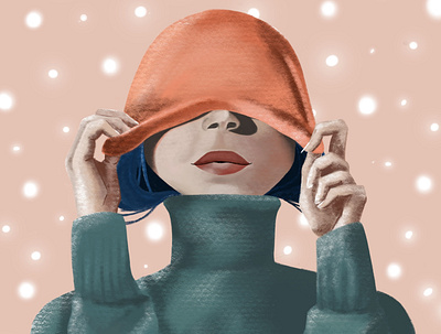 Is Winter Over Yet beanie editorial illustration fashion illustration girl girl illustration winter winter is coming woman illustration