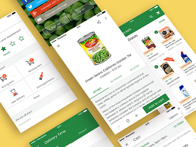 Store in material design style app cart category ios login material material design mobile product rate store ux