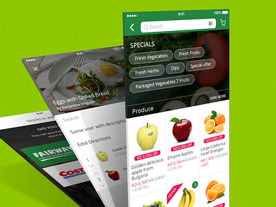 On-demand Grocer app design catalog filter grocer interface design ios mobile on-demand product design store ui ux