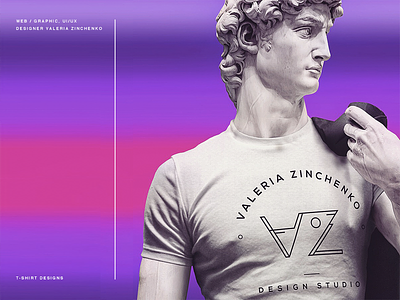 T-Shirt design architect design geometry gradient graphis logo minimal purple t shirt white