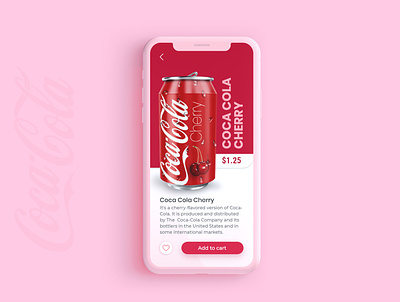 Cherry Coke adobe xd adobexd coca cola coke concept design ui ui ux ux ux design