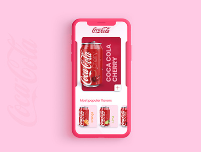 Coke Cherry adobe xd adobexd coca cola concept design ui ui ux ux
