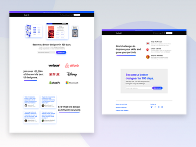 Daily UI 100   Redesign Daily UI landing page