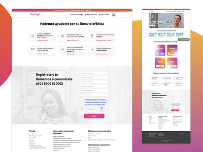Avantel Web Redesign design figma interfacedesign ui ux web webdesign