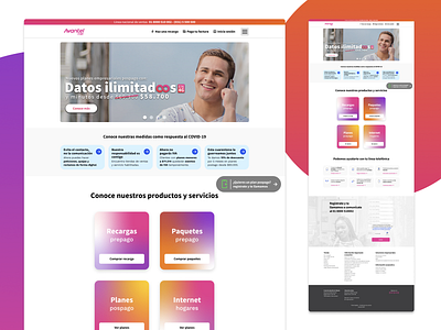 Avantel Web Redesign design figma interfacedesign ui ux web website