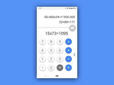Android Calculator android buttons calculator dailyui material design