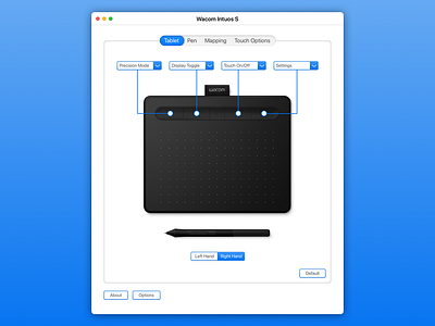 Wacom Setting UI dailyui design sketch ui