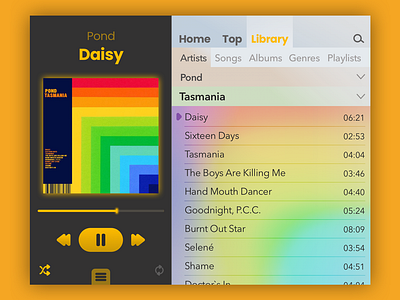 Music Player dailyui design sketch