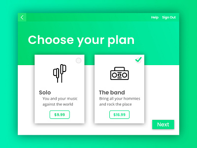 Daily UI 030 - Pricing dailyui design green sketch sketchapp ui ux