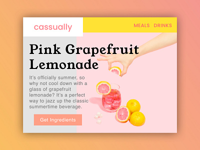 Dailly UI 040 - Recipe daily ui dailyui design pink sketch sketchapp ui ux