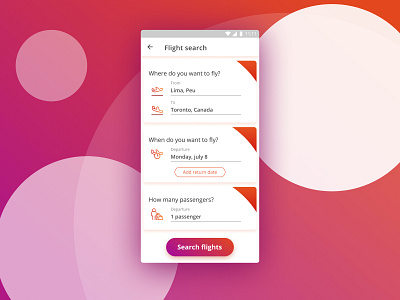 Daily UI 068 - Flight Search android daily ui dailyui design figma figmadesign interface interfacedesign ui ux