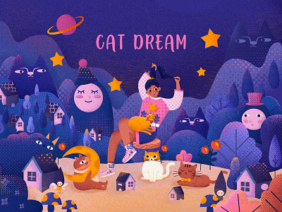 Cat dream 插图 设计