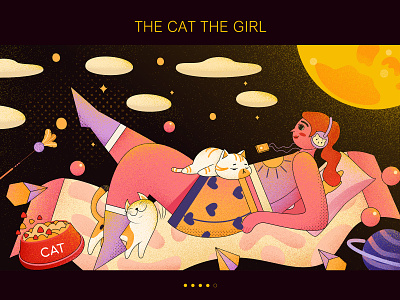 The cat The girl 插图 设计