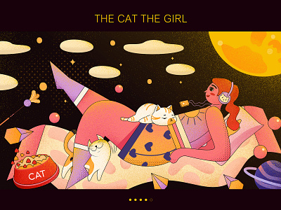 The cat The girl