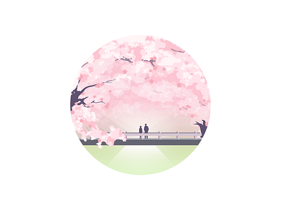 Sakura of Japan illustration japan japanese sakura scene scenery