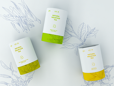 Natural Mountain Tea 04 design illustration packing design