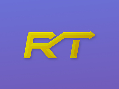 RT Logo - Raffle Trades 3d logo arrow bevel brand branding identity r logo ribbon t logo