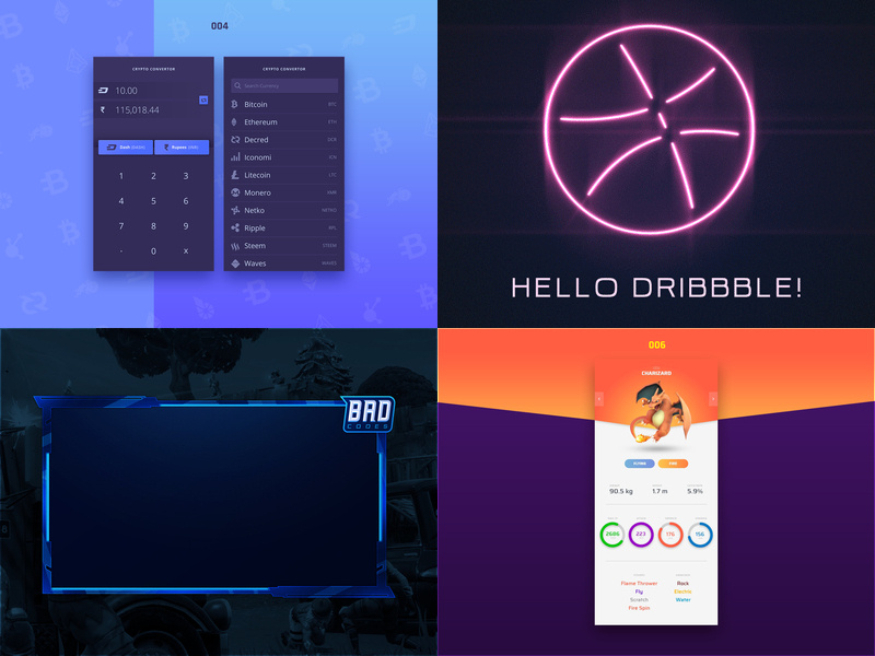Top shots of 2018 neon lights glow neon calculator twitch overlay esports stream tv screen ios android device app cryptocurrency crypto analytics pokemon invite