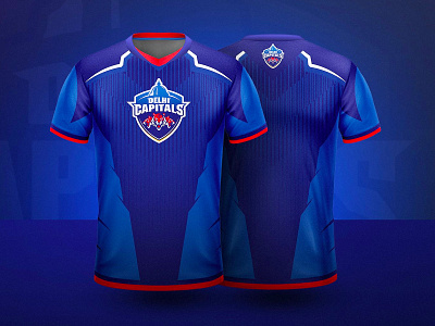 IPL 2019 Jersey Design Concept - Delhi Capitals apparel design brand cricket design esports gaming graphic design jersey jersey design jersey mockup logo merchandise season sports sports art team