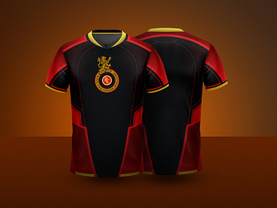 IPL 2019 Jersey Design Concept - Royal Challengers Bangalore animal apparel design brand brand identity clothing design cricket emblem esports gaming graphic design jersey jersey design jersey mockup lion logo mascot merchandise mockups sports tiger