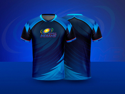 IPL 2019 Jersey Design Concept - Mumbai Indians apparel design brand brand identity clothing design cricket emblem esports galaxy gaming graphic design jersey jersey design jersey mockup logo mascot merchandise mockups modern ninja sports